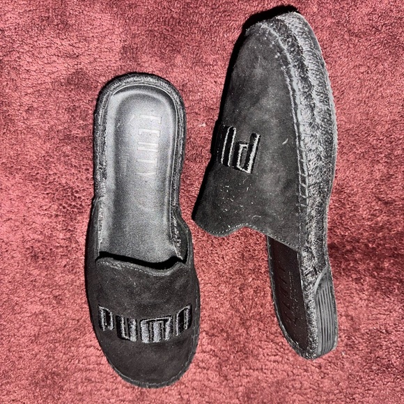 PUMA x Fenty by Rihanna Espadrille Slides Sandals Puma Black 367685-01 Size 7.5 - Picture 9 of 14